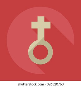 Flat modern design with shadow icons female