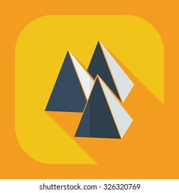 Flat modern design with shadow icons pyramid