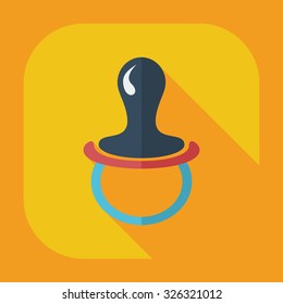Flat modern design with shadow icons soother
