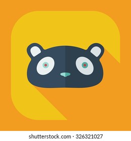 Flat modern design with shadow icons pandas