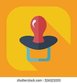 Flat modern design with shadow icons soother