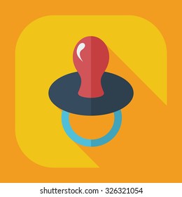 Flat modern design with shadow icons soother