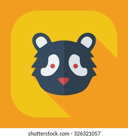 Flat modern design with shadow icons pandas
