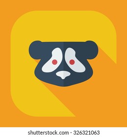 Flat modern design with shadow icons pandas