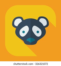 Flat modern design with shadow icons pandas