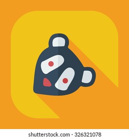 Flat modern design with shadow icons pandas