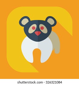 Flat modern design with shadow icons pandas