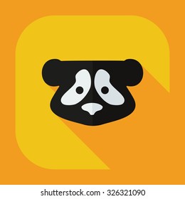 Flat modern design with shadow icons pandas