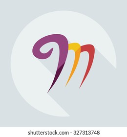 Flat modern design with shadow icons virgin