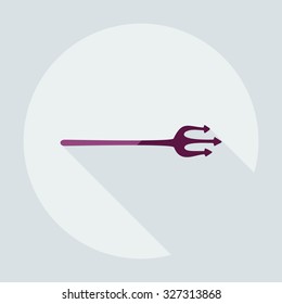 Flat modern design with shadow icons trident
