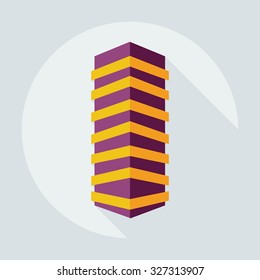 Flat modern design with shadow icons building