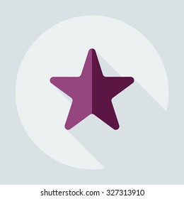Flat modern design with shadow icons star