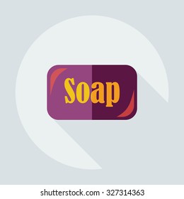 Flat modern design with shadow icons soap