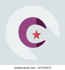 Flat modern design with shadow icons islam