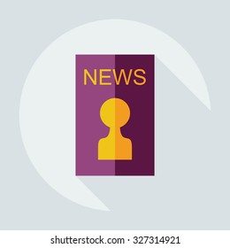 Flat modern design with shadow icons journalist