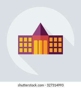 Flat modern design with shadow icons court
