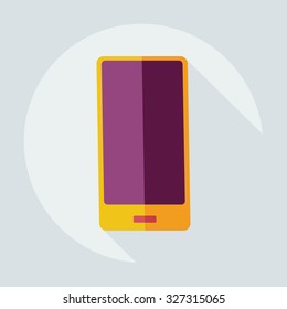 Flat modern design with shadow icons mobile phone