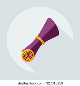 Flat modern design with shadow icons folder decree
