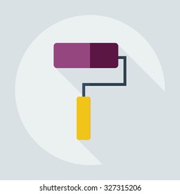 Flat modern design with shadow icons roller
