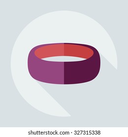 Flat modern design with shadow icons bijouterie