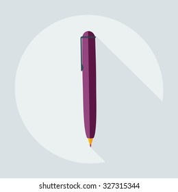 Flat modern design with shadow icons pen