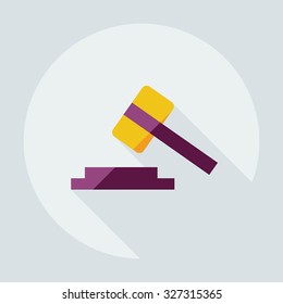 Flat modern design with shadow icons law