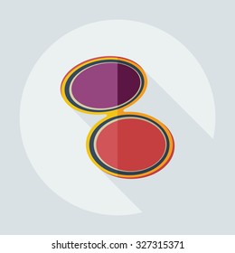 Flat modern design with shadow icons mirror