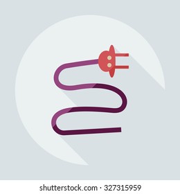 Flat modern design with shadow icons plug