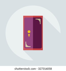 Flat modern design with shadow icons door