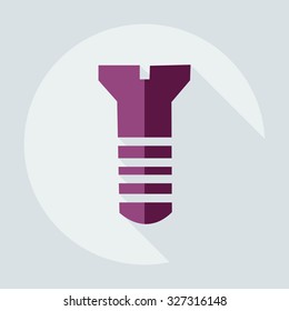 Flat modern design with shadow icons screw