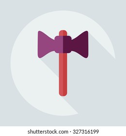 Flat modern design with shadow icons axe