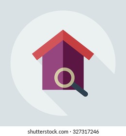 Flat modern design with shadow icons nesting box
