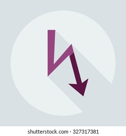 Flat modern design with shadow icons warning 