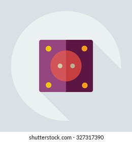 Flat modern design with shadow icons socket