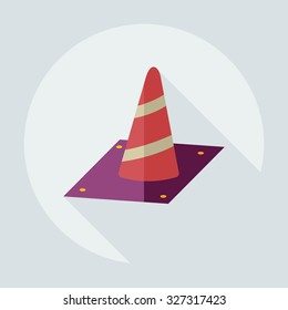 Flat modern design with shadow icons warning 