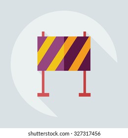 Flat modern design with shadow icons warning 