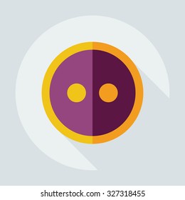 Flat modern design with shadow icons button