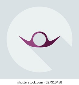 Flat modern design with shadow icons mustache