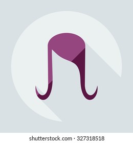 Flat modern design with shadow icons hairstyle