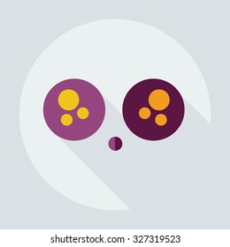 Flat modern design with shadow icons Sad smiley