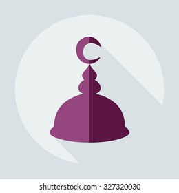 Flat modern design with shadow icons mosque