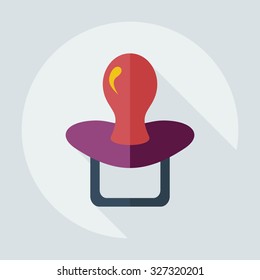 Flat modern design with shadow icons soother