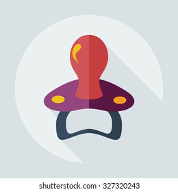 Flat modern design with shadow icons soother