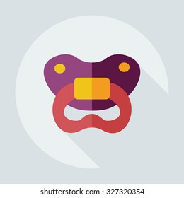Flat modern design with shadow icons soother