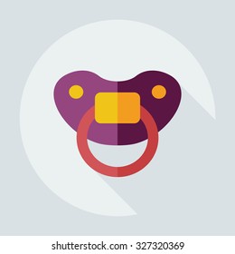 Flat modern design with shadow icons soother