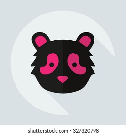Flat modern design with shadow icons panda