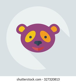Flat modern design with shadow icons panda