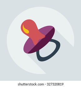 Flat modern design with shadow icons soother