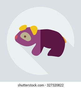 Flat modern design with shadow icons panda