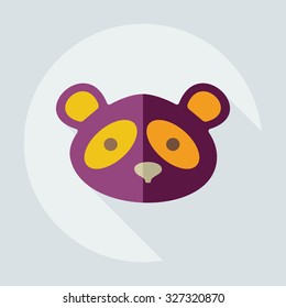 Flat modern design with shadow icons panda